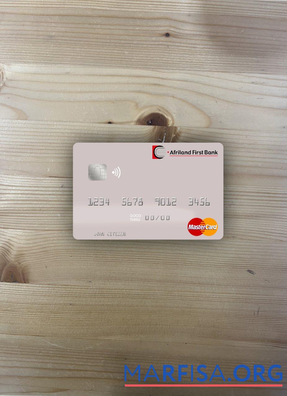 Downloadable Sao Tome and Principe Afriland First Bank mastercard photolook front example